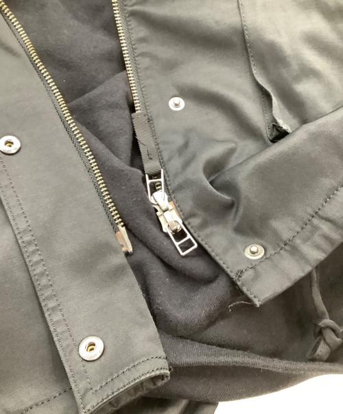 INDIVI（インディヴィ）INDIVI (インディヴィ) リブフード×スタンドダウンコート ブラック サイズ:42の古着・服飾アイテム