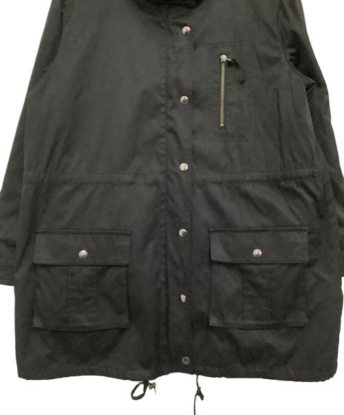 INDIVI（インディヴィ）INDIVI (インディヴィ) リブフード×スタンドダウンコート ブラック サイズ:42の古着・服飾アイテム