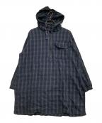 Engineered Garmentsエンジニアド ガーメンツ）の古着「長袖シャツ　チェック　コンボショートカラーシャツ」｜ネイビー×グリーン