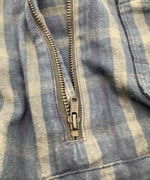 Engineered Garments（エンジニアド ガーメンツ）Engineered Garments (エンジニアド ガーメンツ) 長袖シャツ　チェック　コンボショートカラーシャツ ネイビー×グリーン サイズ:XXSの古着・服飾アイテム