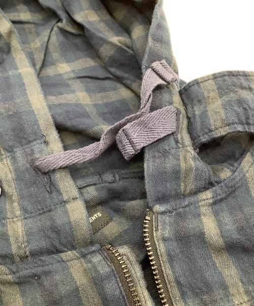 Engineered Garments（エンジニアド ガーメンツ）Engineered Garments (エンジニアド ガーメンツ) 長袖シャツ　チェック　コンボショートカラーシャツ ネイビー×グリーン サイズ:XXSの古着・服飾アイテム