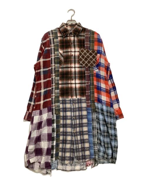 Rebuild by Needles（リビルドバイニードルス）Rebuild by Needles (リビルドバイニードルス) 長袖ワンピース マルチカラー サイズ:1の古着・服飾アイテム