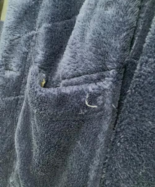 Engineered Garments（エンジニアド ガーメンツ）Engineered Garments (エンジニアド ガーメンツ) 厚手カーディガン　Knit Long Cardigan-Poly Shaggy Fleece ネイビー サイズ:XXSの古着・服飾アイテム