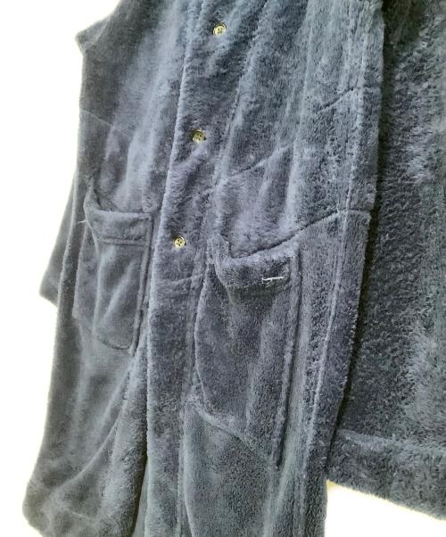 Engineered Garments（エンジニアド ガーメンツ）Engineered Garments (エンジニアド ガーメンツ) 厚手カーディガン　Knit Long Cardigan-Poly Shaggy Fleece ネイビー サイズ:XXSの古着・服飾アイテム