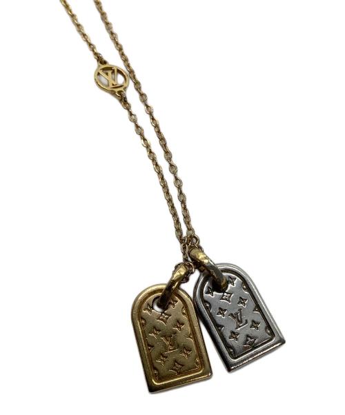 LOUIS VUITTON（ルイ ヴィトン）LOUIS VUITTON (ルイ ヴィトン) ネックレス　ナノグラム ゴールド×シルバーの古着・服飾アイテム