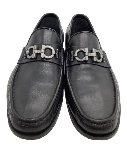 Salvatore Ferragamo（サルヴァトーレ フェラガモ）Salvatore Ferragamo (サルヴァトーレ フェラガモ) ビットローファー ブラック サイズ:81/2の古着・服飾アイテム