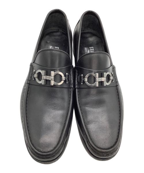 Salvatore Ferragamo（サルヴァトーレ フェラガモ）Salvatore Ferragamo (サルヴァトーレ フェラガモ) ビットローファー ブラック サイズ:81/2の古着・服飾アイテム