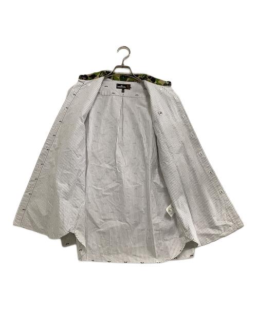 Mr.BATHING APE（ミスターベイジングエイプ）Mr.BATHING APE (ミスターベイジングエイプ) 長袖シャツ グレー×ホワイト サイズ:Mの古着・服飾アイテム