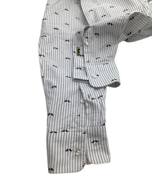 Mr.BATHING APE（ミスターベイジングエイプ）Mr.BATHING APE (ミスターベイジングエイプ) 長袖シャツ グレー×ホワイト サイズ:Mの古着・服飾アイテム