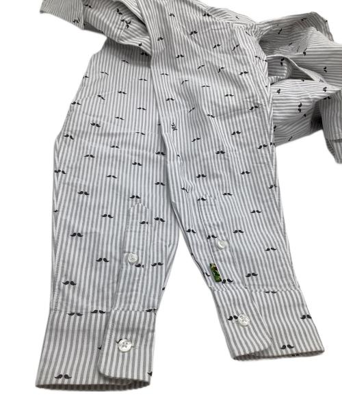 Mr.BATHING APE（ミスターベイジングエイプ）Mr.BATHING APE (ミスターベイジングエイプ) 長袖シャツ グレー×ホワイト サイズ:Mの古着・服飾アイテム