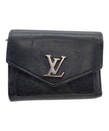 LOUIS VUITTON（ルイ ヴィトン）の古着「3つ折り財布　ポルトフォイユマイロックミーコンパクト」｜ブラック