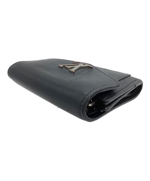 LOUIS VUITTON（ルイ ヴィトン）LOUIS VUITTON (ルイ ヴィトン) 3つ折り財布　ポルトフォイユマイロックミーコンパクト ブラックの古着・服飾アイテム