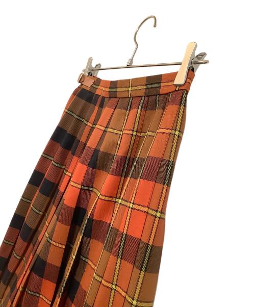 O'NEIL OF DUBLIN（オニール オブ ダブリン）O'NEIL OF DUBLIN (オニール オブ ダブリン) チェックラップスカート ブラウン サイズ:40の古着・服飾アイテム