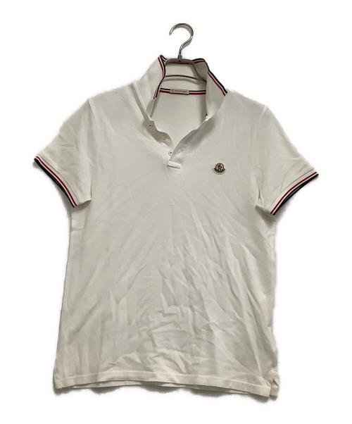MONCLER（モンクレール）MONCLER (モンクレール) 半袖ポロシャツ ホワイト サイズ:Sの古着・服飾アイテム