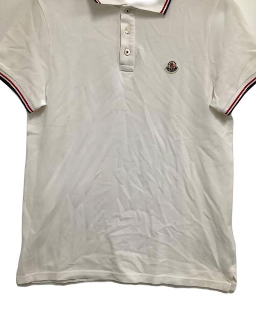 MONCLER（モンクレール）MONCLER (モンクレール) 半袖ポロシャツ ホワイト サイズ:Sの古着・服飾アイテム