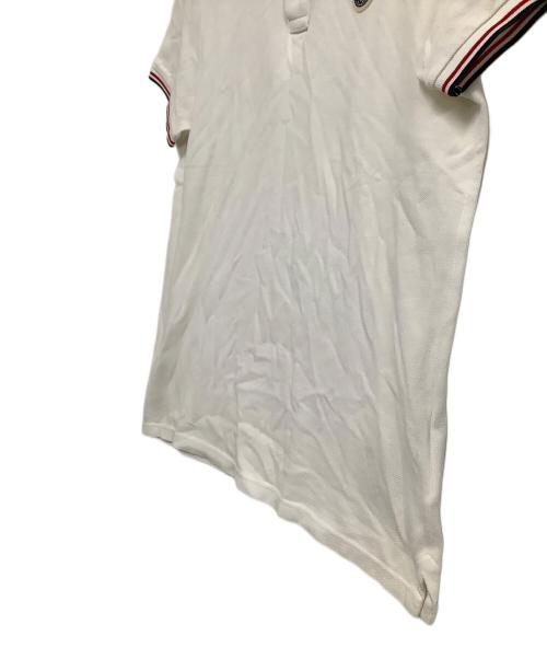MONCLER（モンクレール）MONCLER (モンクレール) 半袖ポロシャツ ホワイト サイズ:Sの古着・服飾アイテム