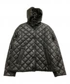 ARMANI EXCHANGEアルマーニ エクスチェンジ）の古着「レザーライクキルティングブルゾン」｜ブラック