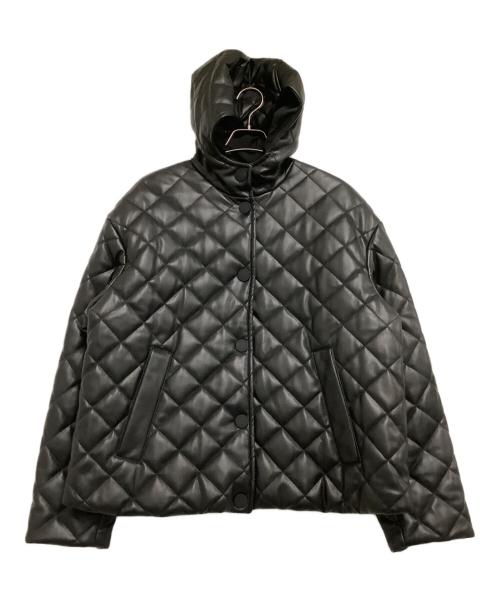 ARMANI EXCHANGE（アルマーニ エクスチェンジ）ARMANI EXCHANGE (アルマーニ エクスチェンジ) レザーライクキルティングブルゾン ブラック サイズ:Lの古着・服飾アイテム