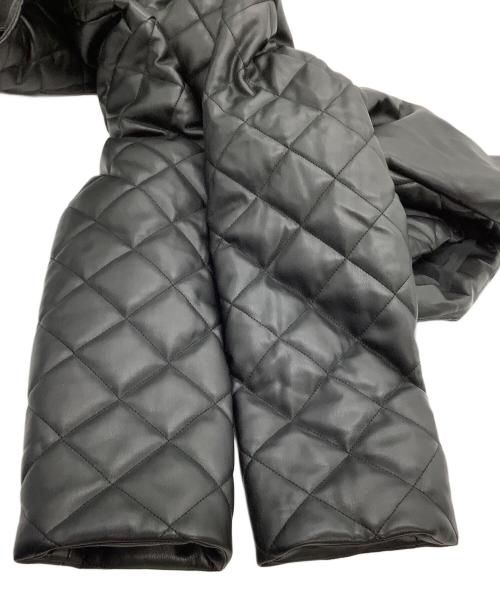 ARMANI EXCHANGE（アルマーニ エクスチェンジ）ARMANI EXCHANGE (アルマーニ エクスチェンジ) レザーライクキルティングブルゾン ブラック サイズ:Lの古着・服飾アイテム