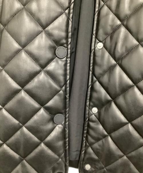 ARMANI EXCHANGE（アルマーニ エクスチェンジ）ARMANI EXCHANGE (アルマーニ エクスチェンジ) レザーライクキルティングブルゾン ブラック サイズ:Lの古着・服飾アイテム