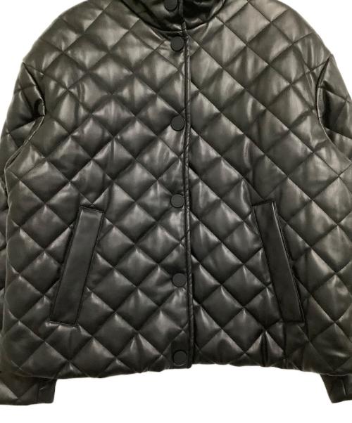 ARMANI EXCHANGE（アルマーニ エクスチェンジ）ARMANI EXCHANGE (アルマーニ エクスチェンジ) レザーライクキルティングブルゾン ブラック サイズ:Lの古着・服飾アイテム