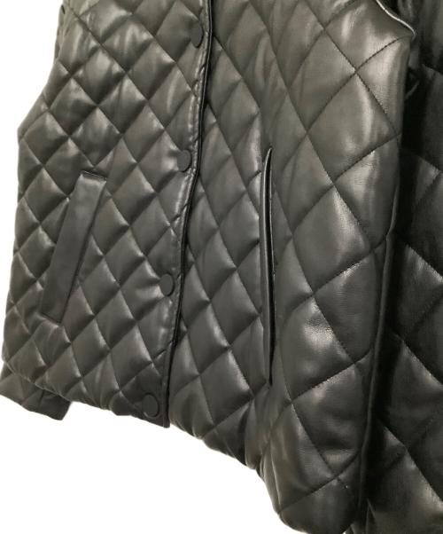 ARMANI EXCHANGE（アルマーニ エクスチェンジ）ARMANI EXCHANGE (アルマーニ エクスチェンジ) レザーライクキルティングブルゾン ブラック サイズ:Lの古着・服飾アイテム