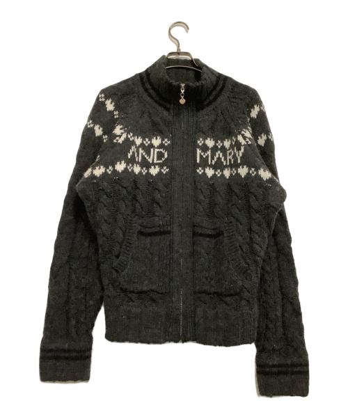 ANDMARY（アンドマリー）ANDMARY (アンドマリー) ニットジャケット グレー サイズ:freeの古着・服飾アイテム