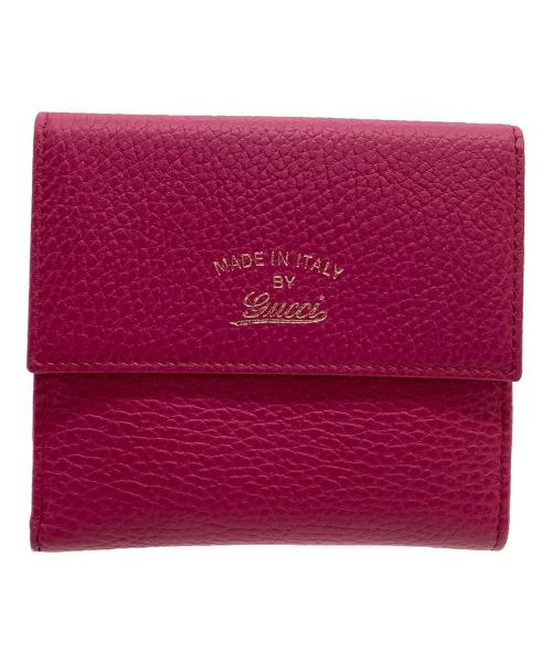 GUCCI（グッチ）GUCCI (グッチ) 3つ折り財布 	スウィング ピンクの古着・服飾アイテム