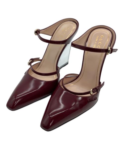 GUCCI（グッチ）GUCCI (グッチ) ヒールパンプス レッド サイズ:36の古着・服飾アイテム