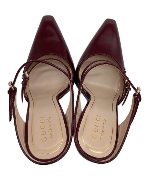 GUCCI（グッチ）GUCCI (グッチ) ヒールパンプス レッド サイズ:36の古着・服飾アイテム