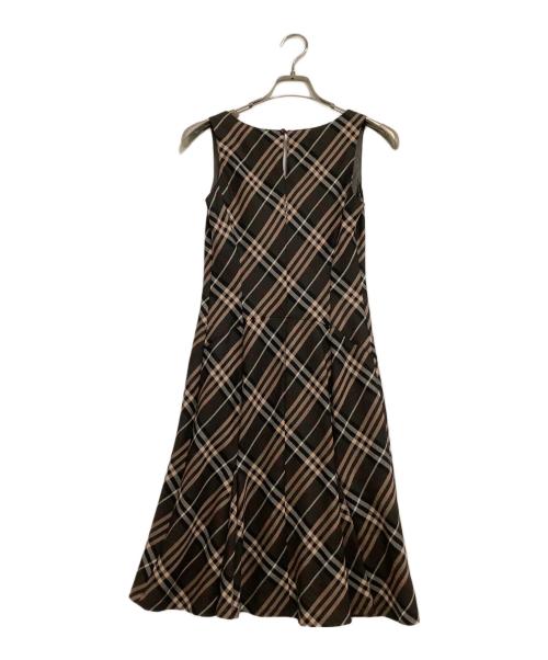 BURBERRY BLUE LABEL（バーバリー ブルー レーベル）BURBERRY BLUE LABEL (バーバリー ブルー レーベル) ノースリーブ・キャミソールワンピース ブラウン サイズ:36の古着・服飾アイテム