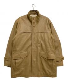 BALMAIN（バルマン）の古着「ラムレザーコート」｜キャメル