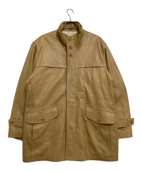 BALMAIN（バルマン）BALMAIN (バルマン) ラムレザーコート キャメル サイズ:Lの古着・服飾アイテム