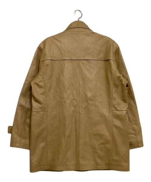 BALMAIN（バルマン）BALMAIN (バルマン) ラムレザーコート キャメル サイズ:Lの古着・服飾アイテム
