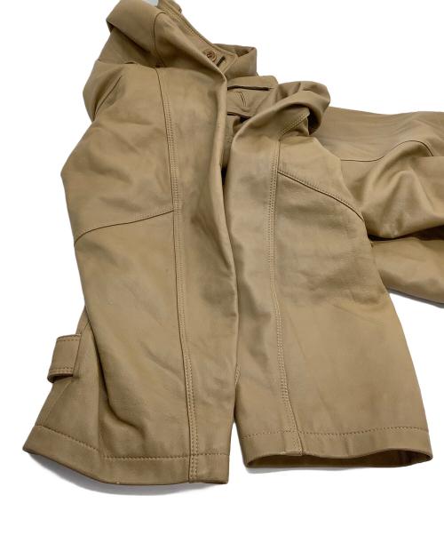 BALMAIN（バルマン）BALMAIN (バルマン) ラムレザーコート キャメル サイズ:Lの古着・服飾アイテム