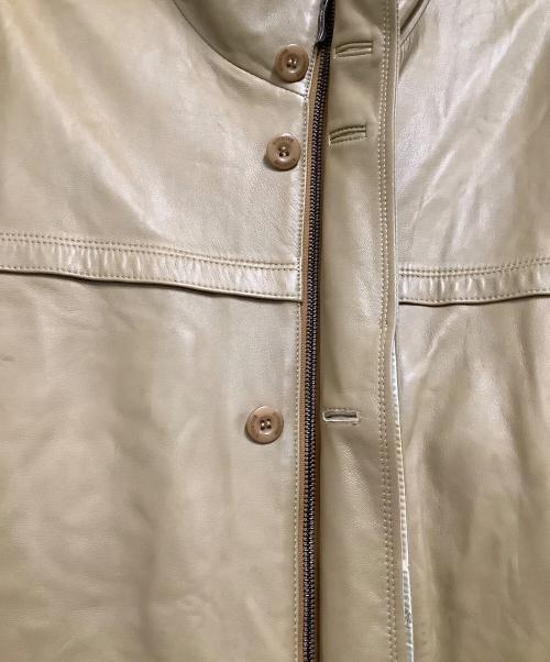 BALMAIN（バルマン）BALMAIN (バルマン) ラムレザーコート キャメル サイズ:Lの古着・服飾アイテム