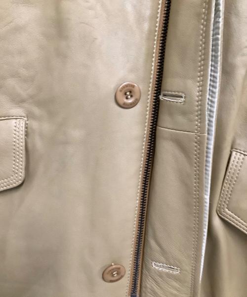 BALMAIN（バルマン）BALMAIN (バルマン) ラムレザーコート キャメル サイズ:Lの古着・服飾アイテム