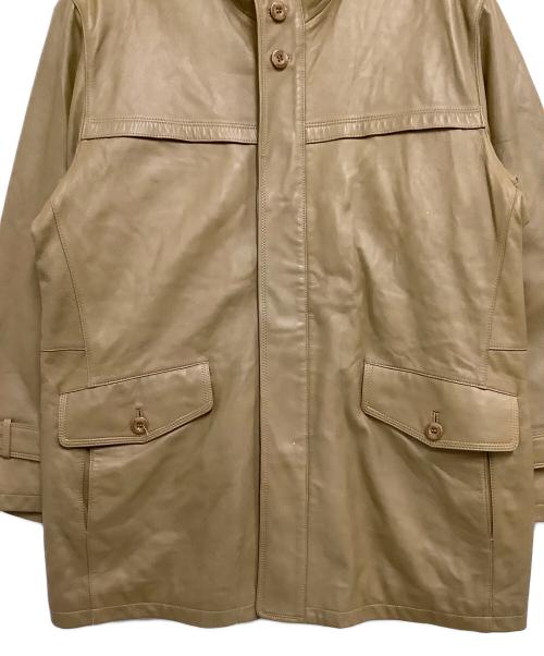 BALMAIN（バルマン）BALMAIN (バルマン) ラムレザーコート キャメル サイズ:Lの古着・服飾アイテム