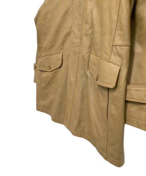BALMAIN（バルマン）BALMAIN (バルマン) ラムレザーコート キャメル サイズ:Lの古着・服飾アイテム