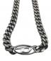 DIESEL (ディーゼル) ロゴネックレス シルバー：12000円
