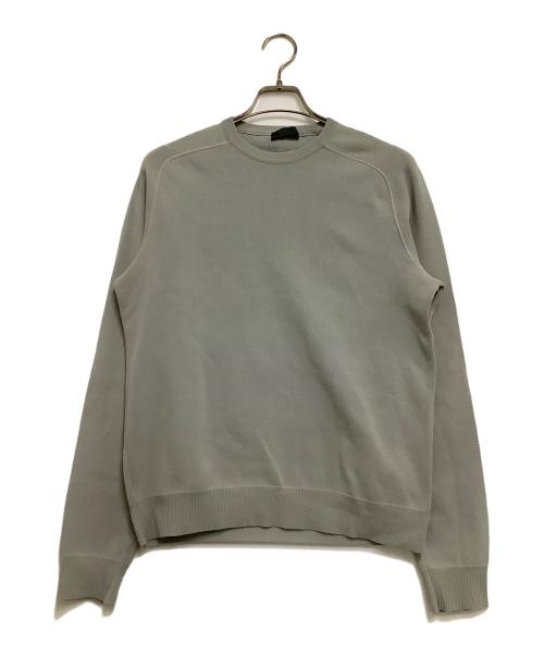 PRADA（プラダ）PRADA (プラダ) クルーネックニット ライトグレー サイズ:48の古着・服飾アイテム