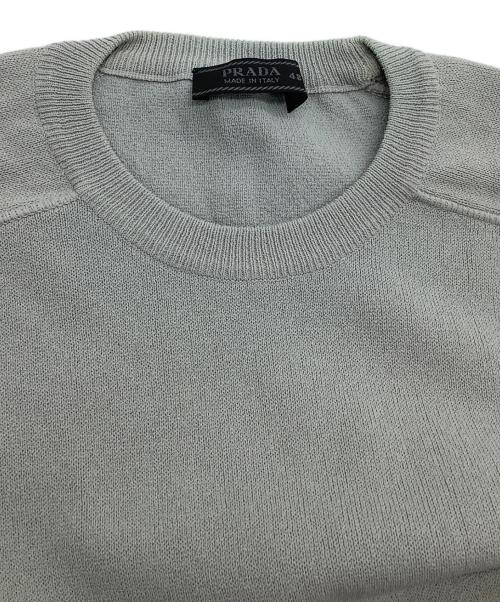 PRADA（プラダ）PRADA (プラダ) クルーネックニット ライトグレー サイズ:48の古着・服飾アイテム