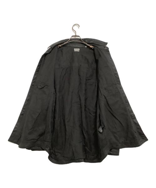 STEVEN ALAN（スティーブンアラン）STEVEN ALAN (スティーブンアラン) 長袖シャツ　SHEEP LEATHER REGULAR COLLAR SHIRT-LOOSE ブラック サイズ:XLの古着・服飾アイテム