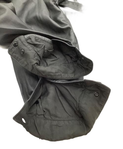 STEVEN ALAN（スティーブンアラン）STEVEN ALAN (スティーブンアラン) 長袖シャツ　SHEEP LEATHER REGULAR COLLAR SHIRT-LOOSE ブラック サイズ:XLの古着・服飾アイテム