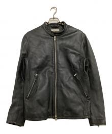 BEAUTY&YOUTH（ビューティーアンドユース）の古着「シングルライダースジャケット　シープレザー シングル ライダース　」｜ブラック