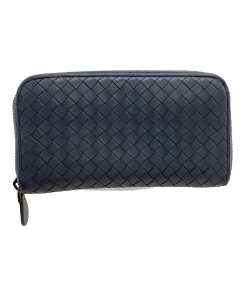 BOTTEGA VENETA（ボッテガベネタ）BOTTEGA VENETA (ボッテガベネタ) 長財布 ネイビーの古着・服飾アイテム