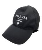 PRADAプラダ）の古着「ロゴキャップ」｜ブラック