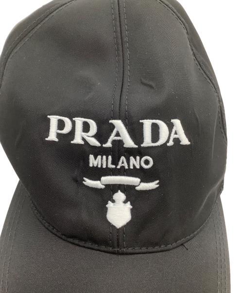PRADA（プラダ）PRADA (プラダ) ロゴキャップ ブラックの古着・服飾アイテム
