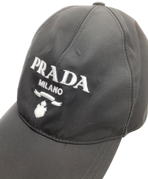 PRADA（プラダ）PRADA (プラダ) ロゴキャップ ブラックの古着・服飾アイテム