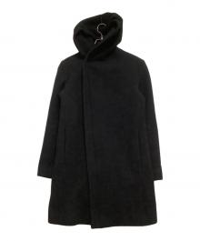 Junhashimoto（ジュンハシモト）の古着「ウールコート　WRAP HOODED COAT」｜ブラック